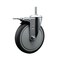Service Caster 6 Inch Thermoplastic  Rubber Wheel Swivel 58 Inch Threaded Stem Caster Total Lock Brake SCC SCC-TSTTL20S614-TPRB-58212 - alternate 1
